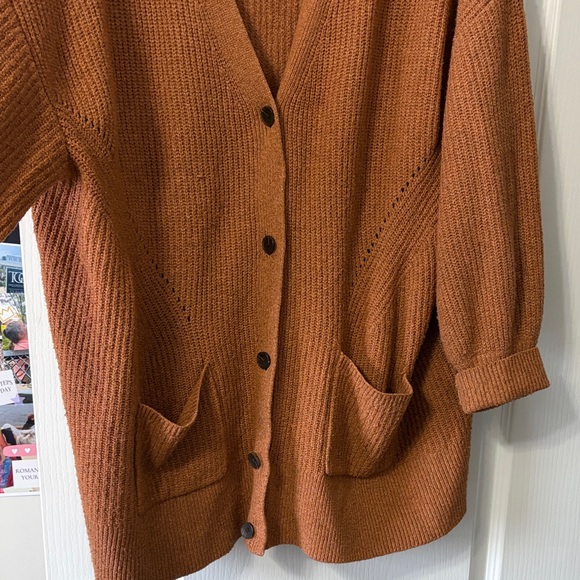 Nine West Orangish Brown Cardigan Sweater - Picture 3 of 4